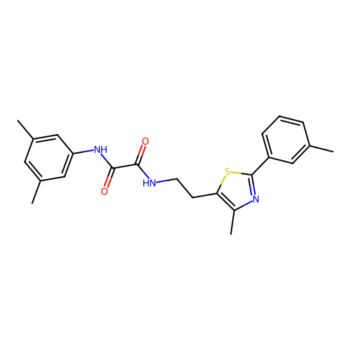 N1-(3,5-dimethylphenyl)-N2-(2-(4-methyl-2-(m-tolyl)thiazol-5-yl)ethyl)oxalamide structure