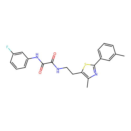 N1-(3-fluorophenyl)-N2-(2-(4-methyl-2-(m-tolyl)thiazol-5-yl)ethyl)oxalamide structure