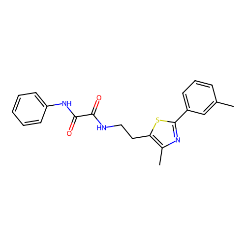 N-{2-[4-methyl-2-(3-methylphenyl)-1,3-thiazol-5-yl]ethyl}-N'-phenylethanediamide structure