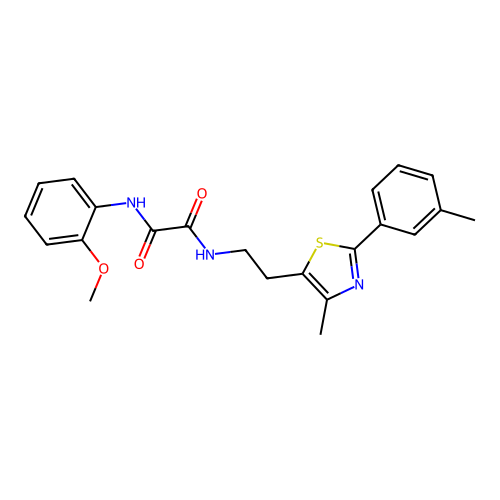 N1-(2-methoxyphenyl)-N2-(2-(4-methyl-2-(m-tolyl)thiazol-5-yl)ethyl)oxalamide structure
