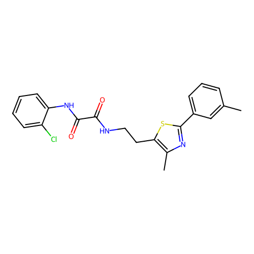 N1-(2-chlorophenyl)-N2-(2-(4-methyl-2-(m-tolyl)thiazol-5-yl)ethyl)oxalamide structure