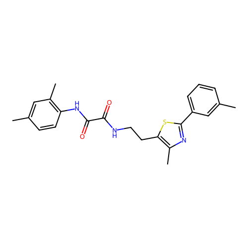N1-(2,4-dimethylphenyl)-N2-(2-(4-methyl-2-(m-tolyl)thiazol-5-yl)ethyl)oxalamide structure