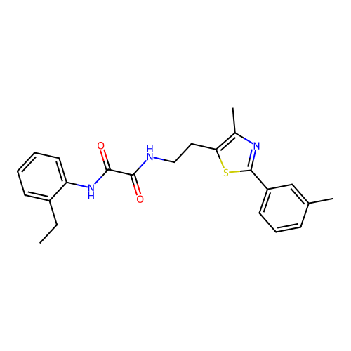 N1-(2-ethylphenyl)-N2-(2-(4-methyl-2-(m-tolyl)thiazol-5-yl)ethyl)oxalamide structure