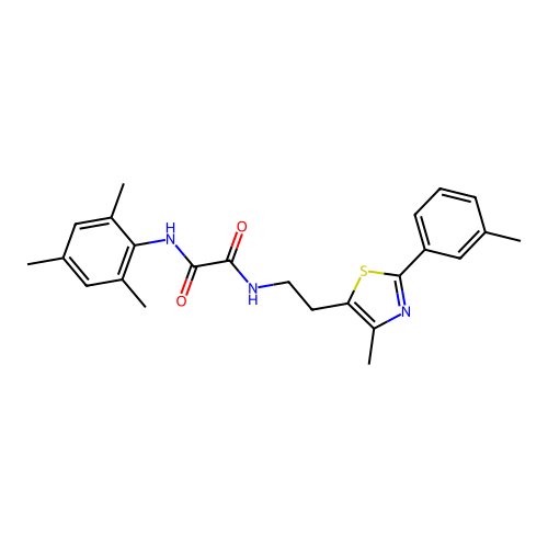 N1-mesityl-N2-(2-(4-methyl-2-(m-tolyl)thiazol-5-yl)ethyl)oxalamide structure