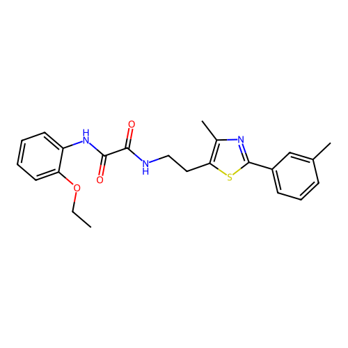 N1-(2-ethoxyphenyl)-N2-(2-(4-methyl-2-(m-tolyl)thiazol-5-yl)ethyl)oxalamide structure