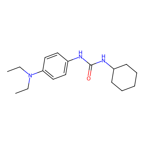 Urea, N-cyclohexyl-N'-[4-(diethylamino)phenyl]- structure