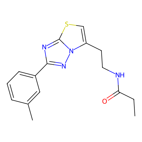 N-(2-(2-(m-tolyl)thiazolo[3,2-b][1,2,4]triazol-6-yl)ethyl)propionamide structure