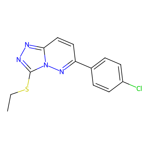 6-(4-Chlorophenyl)-3-ethylsulfanyl-[1,2,4]triazolo[4,3-b]pyridazine structure