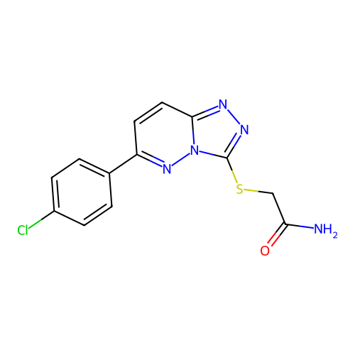 2-[[6-(4-Chlorophenyl)-[1,2,4]triazolo[4,3-b]pyridazin-3-yl]sulfanyl]acetamide structure