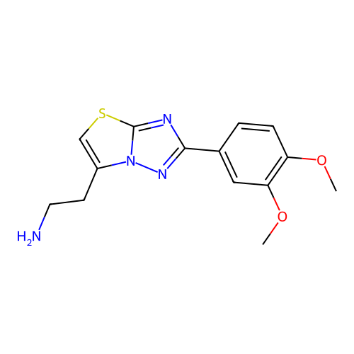 2-(2-(3,4-Dimethoxyphenyl)thiazolo[3,2-b][1,2,4]triazol-6-yl)ethanamine structure