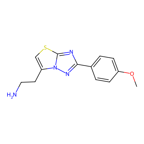 2-(2-(4-Methoxyphenyl)thiazolo[3,2-b][1,2,4]triazol-6-yl)ethanamine structure
