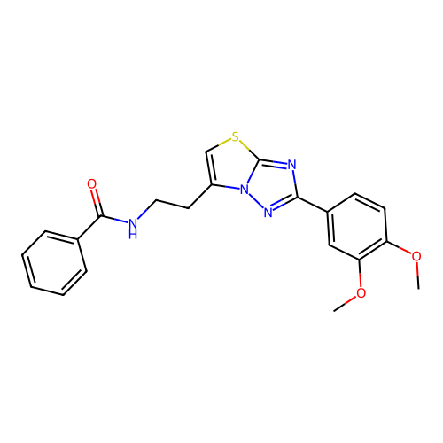 N-(2-(2-(3,4-dimethoxyphenyl)thiazolo[3,2-b][1,2,4]triazol-6-yl)ethyl)benzamide structure