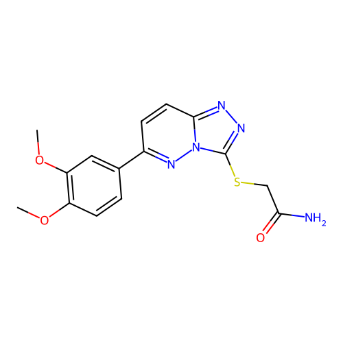 2-((6-(3,4-Dimethoxyphenyl)-[1,2,4]triazolo[4,3-b]pyridazin-3-yl)thio)acetamide structure