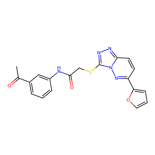 N-(3-acetylphenyl)-2-{[6-(furan-2-yl)-[1,2,4]triazolo[4,3-b]pyridazin-3-yl]sulfanyl}acetamide structure