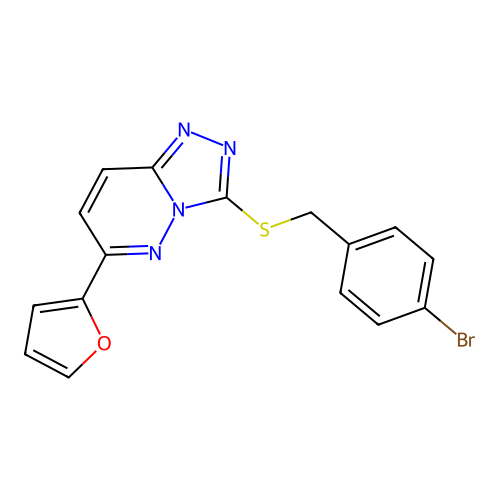 3-((4-Bromobenzyl)thio)-6-(furan-2-yl)-[1,2,4]triazolo[4,3-b]pyridazine structure