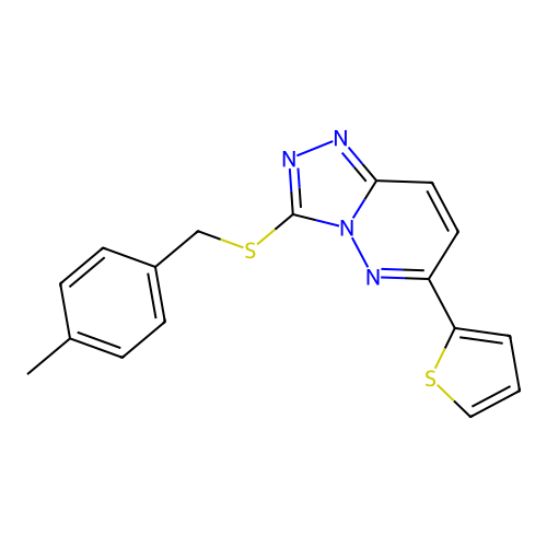 3-((4-Methylbenzyl)thio)-6-(thiophen-2-yl)-[1,2,4]triazolo[4,3-b]pyridazine structure