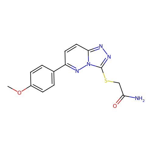 2-((6-(4-Methoxyphenyl)-[1,2,4]triazolo[4,3-b]pyridazin-3-yl)thio)acetamide structure