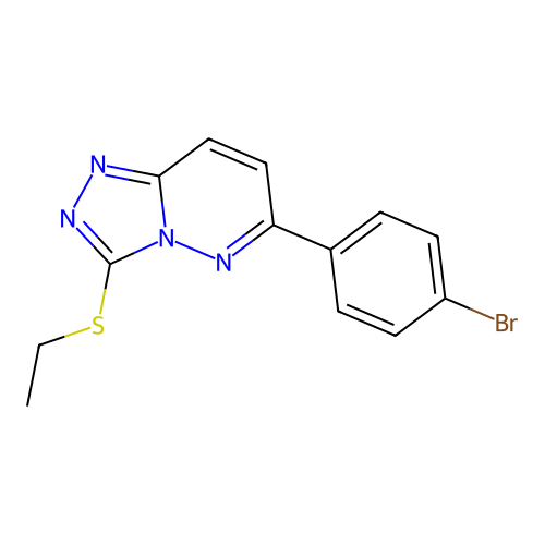 6-(4-Bromophenyl)-3-(ethylthio)-[1,2,4]triazolo[4,3-b]pyridazine structure