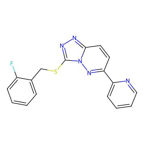 3-((2-Fluorobenzyl)thio)-6-(pyridin-2-yl)-[1,2,4]triazolo[4,3-b]pyridazine structure