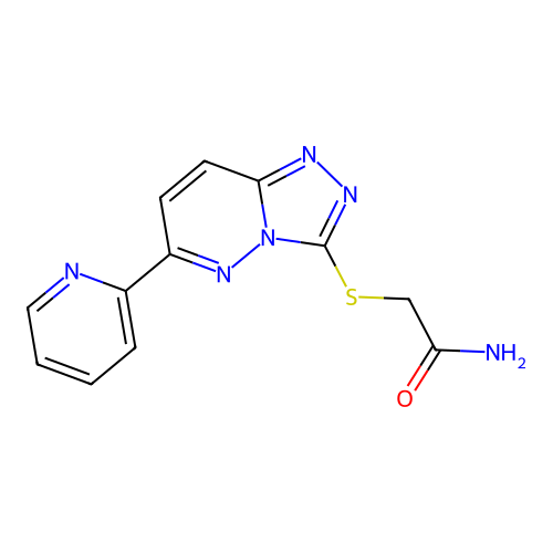 2-((6-(Pyridin-2-yl)-[1,2,4]triazolo[4,3-b]pyridazin-3-yl)thio)acetamide structure