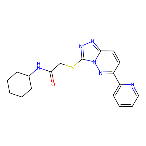 N-CYCLOHEXYL-2-{[6-(PYRIDIN-2-YL)-[1,2,4]TRIAZOLO[4,3-B]PYRIDAZIN-3-YL]SULFANYL}ACETAMIDE structure