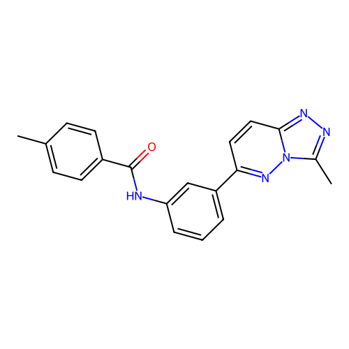 4-methyl-N-(3-(3-methyl-[1,2,4]triazolo[4,3-b]pyridazin-6-yl)phenyl)benzamide structure