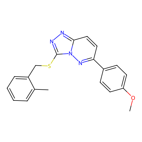 6-(4-Methoxyphenyl)-3-((2-methylbenzyl)thio)-[1,2,4]triazolo[4,3-b]pyridazine structure