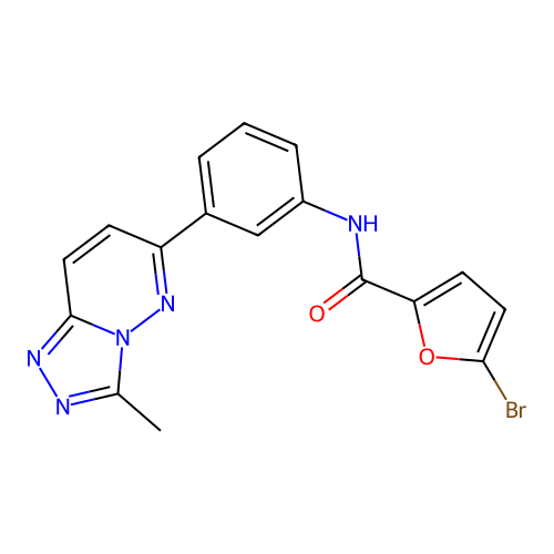 5-bromo-N-(3-(3-methyl-[1,2,4]triazolo[4,3-b]pyridazin-6-yl)phenyl)furan-2-carboxamide structure