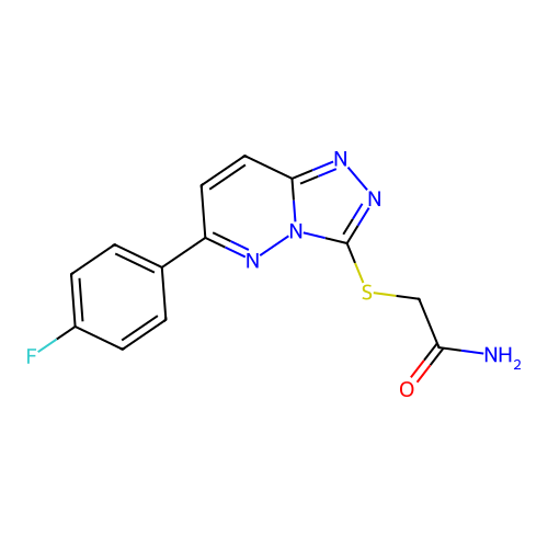 2-[[6-(4-Fluorophenyl)-[1,2,4]triazolo[4,3-b]pyridazin-3-yl]sulfanyl]acetamide structure