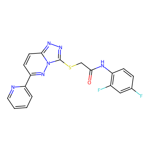 N-(2,4-difluorophenyl)-2-{[6-(pyridin-2-yl)-[1,2,4]triazolo[4,3-b]pyridazin-3-yl]sulfanyl}acetamide structure