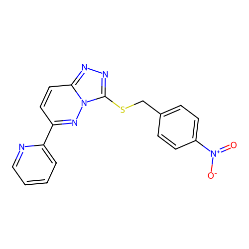 3-((4-Nitrobenzyl)thio)-6-(pyridin-2-yl)-[1,2,4]triazolo[4,3-b]pyridazine structure