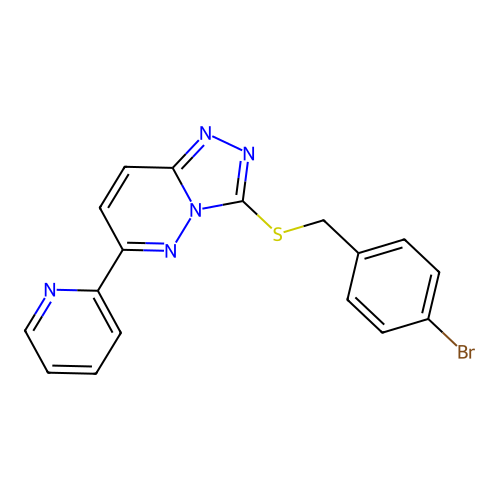 3-((4-Bromobenzyl)thio)-6-(pyridin-2-yl)-[1,2,4]triazolo[4,3-b]pyridazine structure