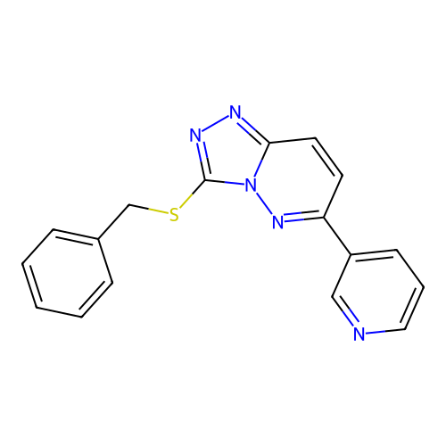 3-Benzylsulfanyl-6-pyridin-3-yl-[1,2,4]triazolo[4,3-b]pyridazine structure