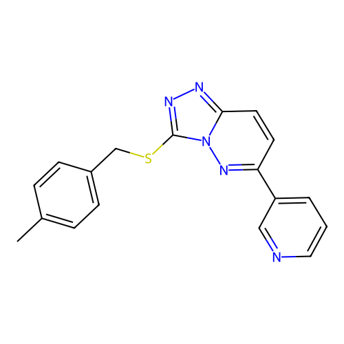 3-((4-methylbenzyl)thio)-6-(pyridin-3-yl)-[1,2,4]triazolo[4,3-b]pyridazine structure