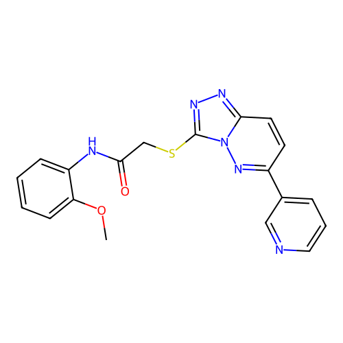 N-(2-methoxyphenyl)-2-((6-(pyridin-3-yl)-[1,2,4]triazolo[4,3-b]pyridazin-3-yl)thio)acetamide structure