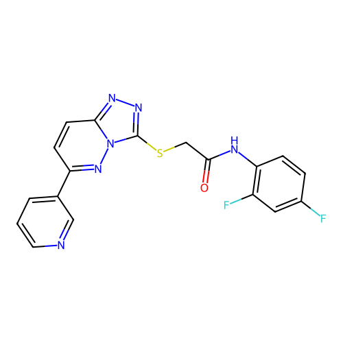 N-(2,4-difluorophenyl)-2-{[6-(pyridin-3-yl)-[1,2,4]triazolo[4,3-b]pyridazin-3-yl]sulfanyl}acetamide structure