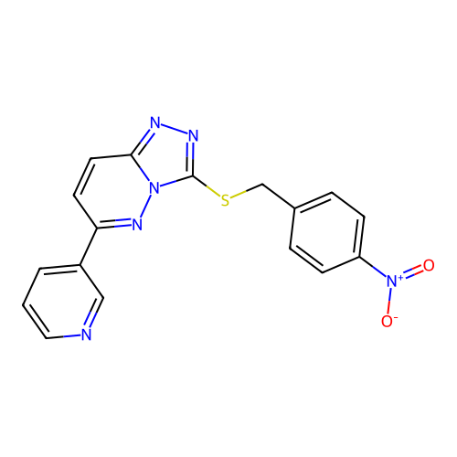 3-((4-Nitrobenzyl)thio)-6-(pyridin-3-yl)-[1,2,4]triazolo[4,3-b]pyridazine structure