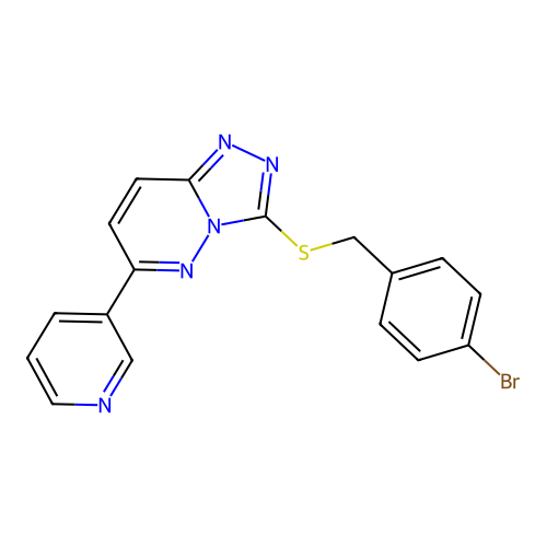 3-((4-Bromobenzyl)thio)-6-(pyridin-3-yl)-[1,2,4]triazolo[4,3-b]pyridazine structure