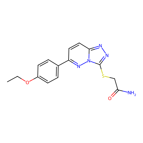 2-((6-(4-Ethoxyphenyl)-[1,2,4]triazolo[4,3-b]pyridazin-3-yl)thio)acetamide structure