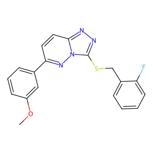 3-((2-Fluorobenzyl)thio)-6-(3-methoxyphenyl)-[1,2,4]triazolo[4,3-b]pyridazine structure