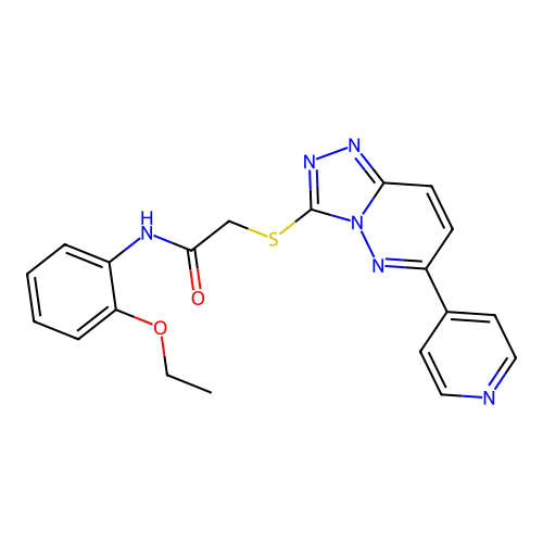 N-(2-ethoxyphenyl)-2-{[6-(pyridin-4-yl)-[1,2,4]triazolo[4,3-b]pyridazin-3-yl]sulfanyl}acetamide structure