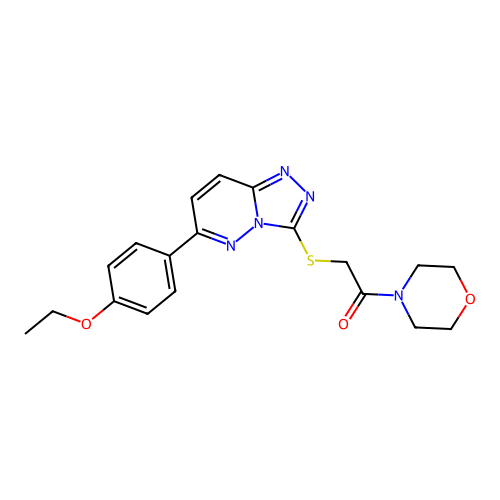 2-((6-(4-ethoxyphenyl)-[1,2,4]triazolo[4,3-b]pyridazin-3-yl)thio)-1-morpholinoethanone structure