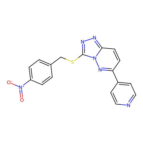 3-((4-Nitrobenzyl)thio)-6-(pyridin-4-yl)-[1,2,4]triazolo[4,3-b]pyridazine structure