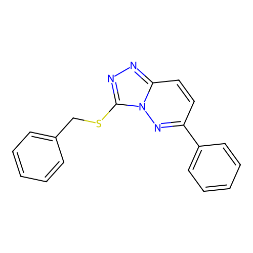3-Benzylsulfanyl-6-phenyl-[1,2,4]triazolo[4,3-b]pyridazine structure