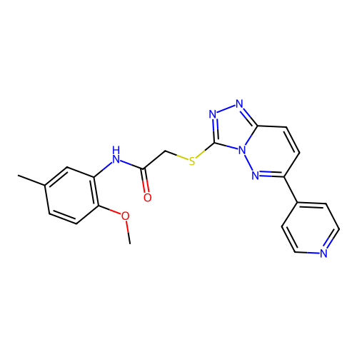N-(2-methoxy-5-methylphenyl)-2-((6-(pyridin-4-yl)-[1,2,4]triazolo[4,3-b]pyridazin-3-yl)thio)acetamide structure