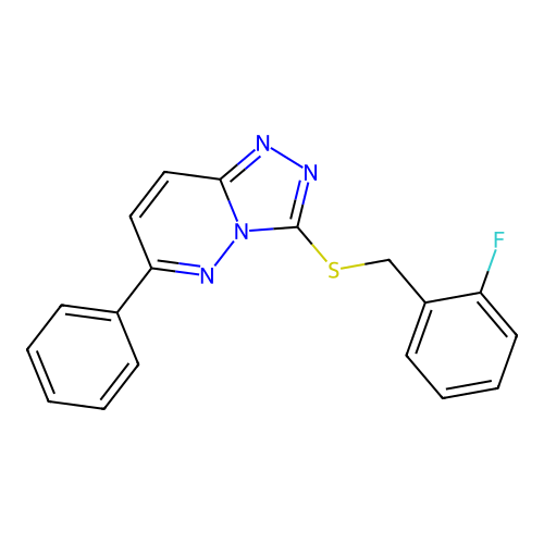 3-((2-Fluorobenzyl)thio)-6-phenyl-[1,2,4]triazolo[4,3-b]pyridazine structure