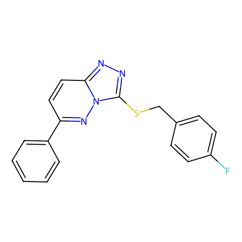 3-((4-Fluorobenzyl)thio)-6-phenyl-[1,2,4]triazolo[4,3-b]pyridazine structure