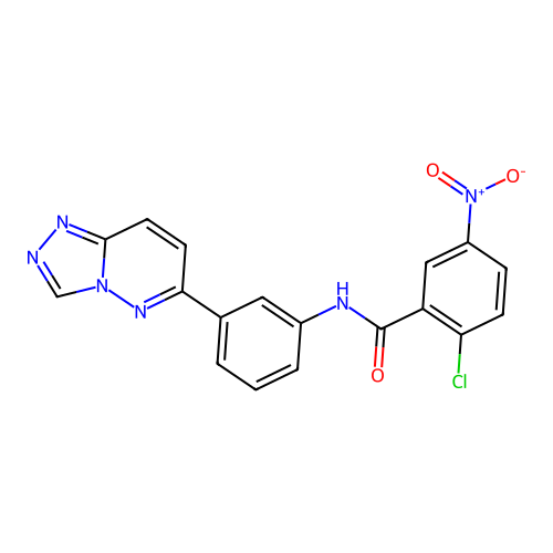 2-chloro-5-nitro-N-(3-{[1,2,4]triazolo[4,3-b]pyridazin-6-yl}phenyl)benzamide structure