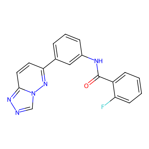 2-fluoro-N-(3-{[1,2,4]triazolo[4,3-b]pyridazin-6-yl}phenyl)benzamide structure