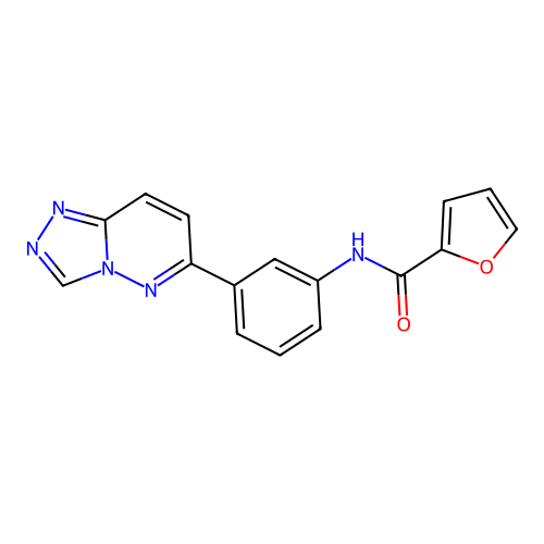 N-[3-([1,2,4]triazolo[4,3-b]pyridazin-6-yl)phenyl]furan-2-carboxamide structure